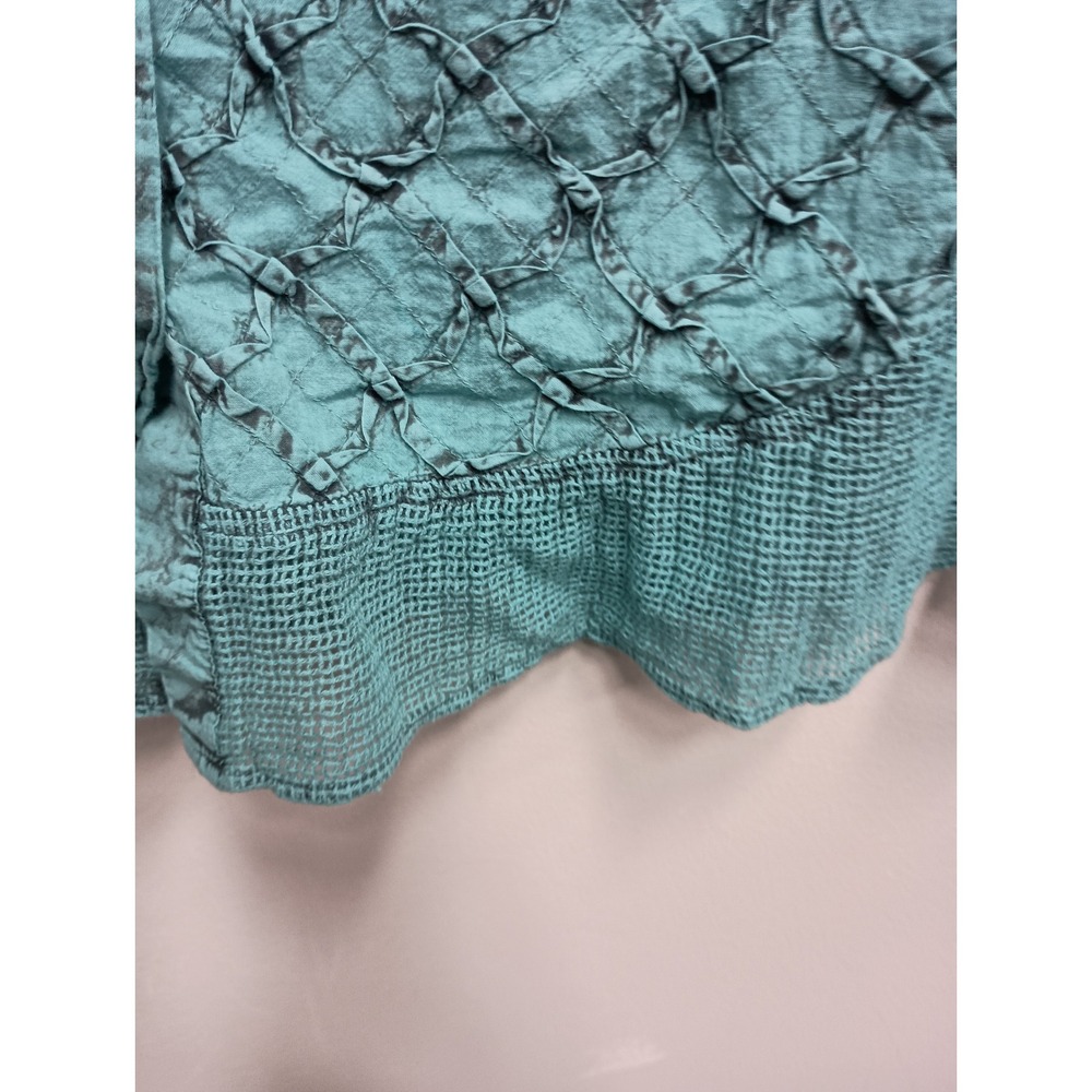 Parsley & Sage Wearable Art Tunic Top Womens XL Blue Embroidered Boho Textured - Picture 6 of 12